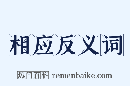 相应反义词是什么意思的图片